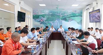 Thi công Thủy điện Hòa Bình mở rộng: Giữ vững tiến độ trong giai đoạn then chốt của dự án